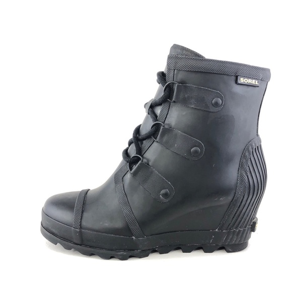 Sorel Joan Rain Waterproof Wedge Ankle Boots 11 - Picture 1 of 14